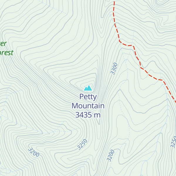 Map of Petty Mountain