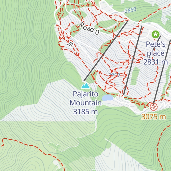 Map of Pajarito Mountain