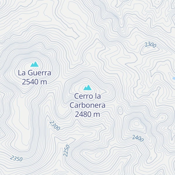 Map of Cerro la Carbonera