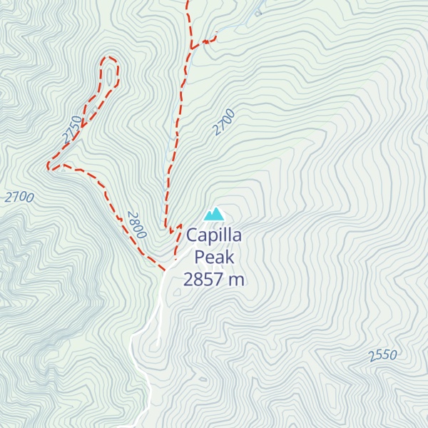 Map of Capilla Peak