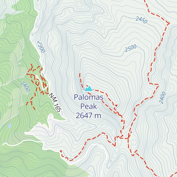 Map of Palomas Peak