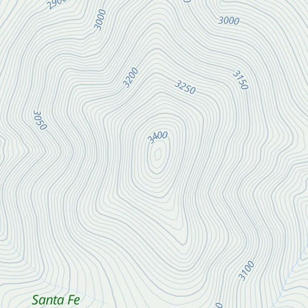 Map of Polvadera Peak