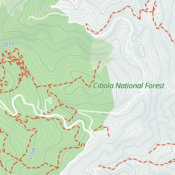 Map of Capulin Peak