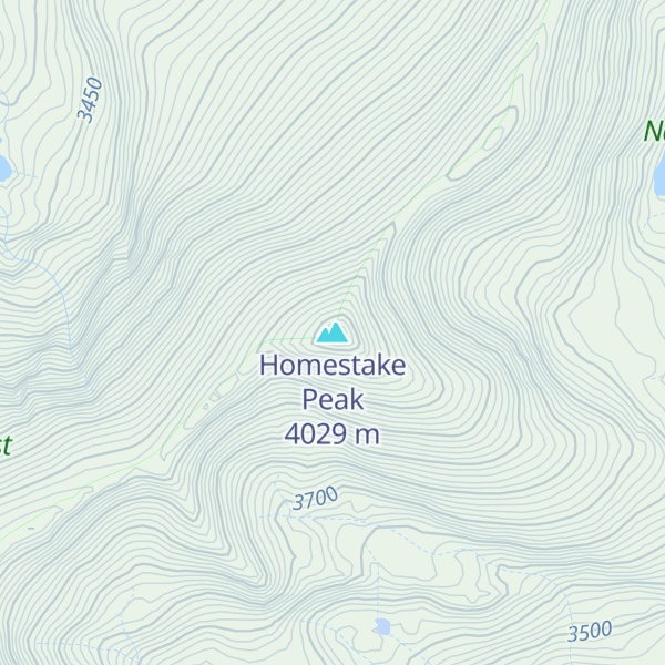 Map of Homestake Peak