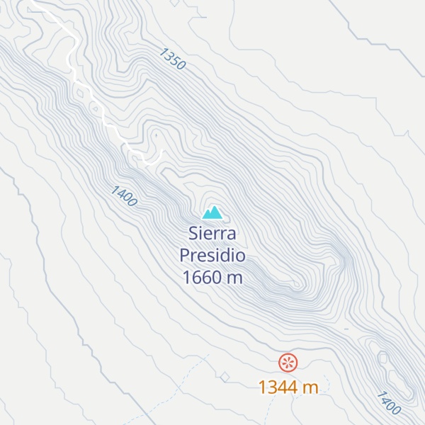 Map of Sierra Presidio