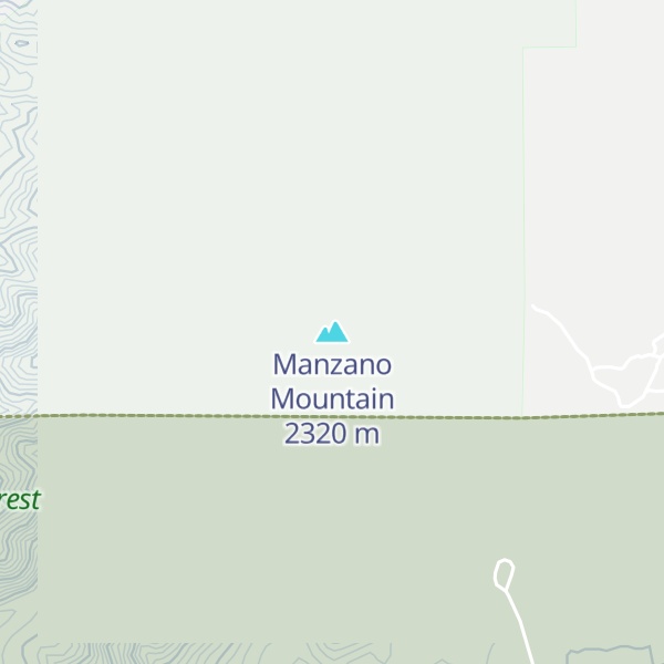 Map of Manzano Mountain