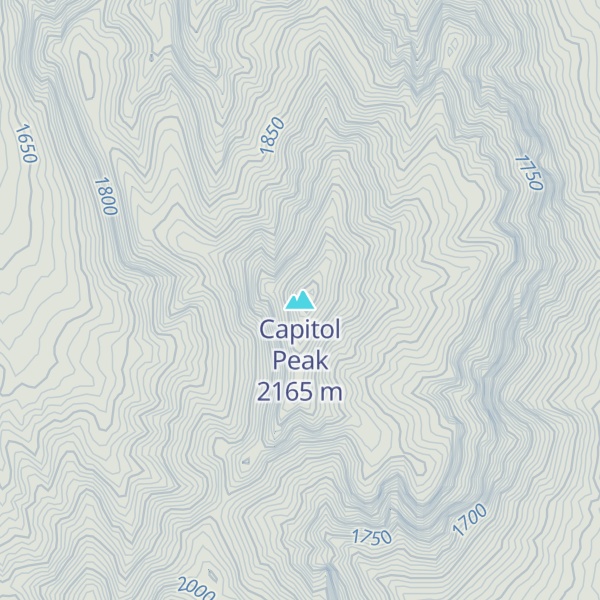Map of Capitol Peak