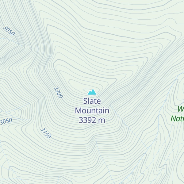 Map of Slate Mountain