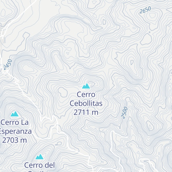 Map of Cerro Cebollitas