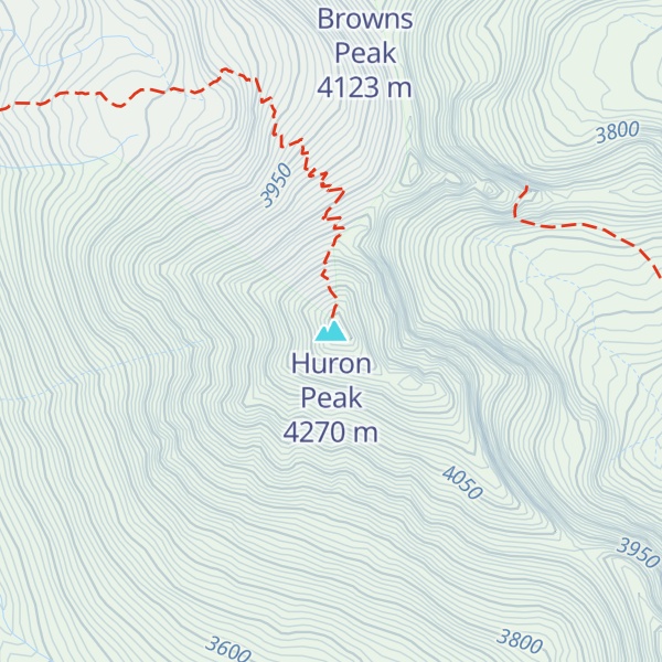 Map of Huron Peak