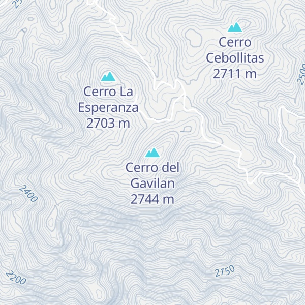 Map of Cerro del Gavilan