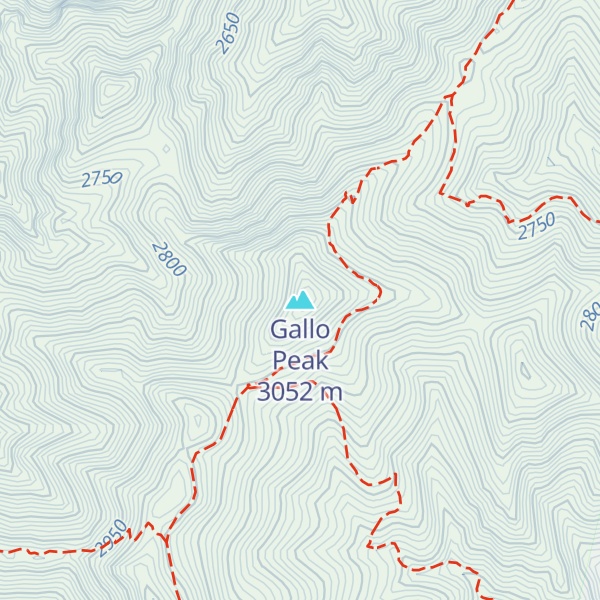 Map of Gallo Peak