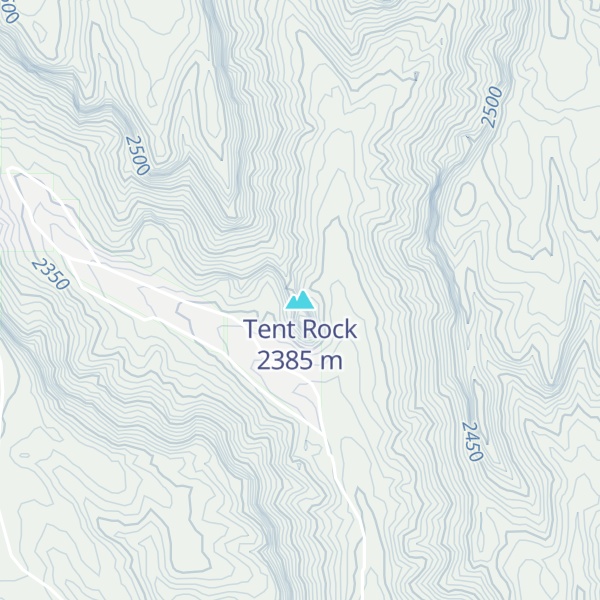 Map of Tent Rock