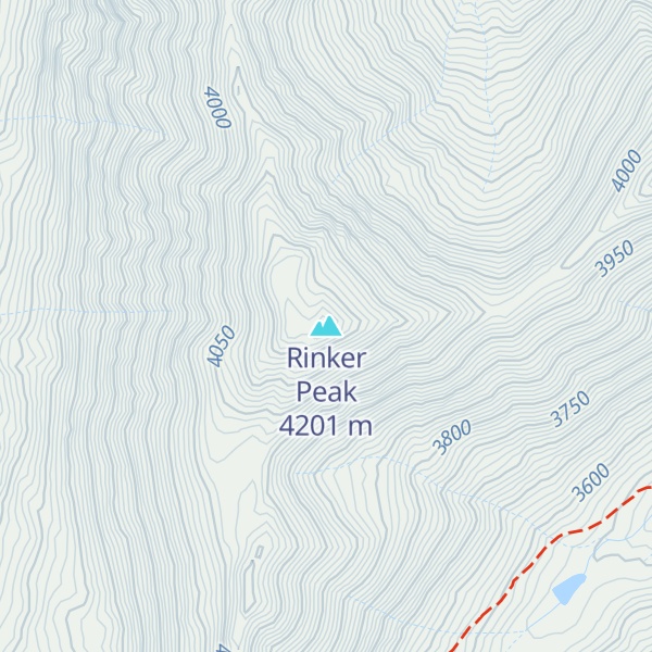 Map of Rinker Peak