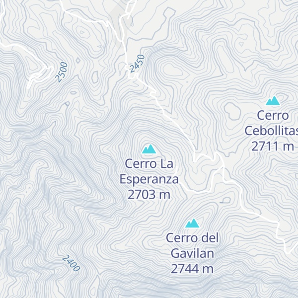 Map of Cerro La Esperanza