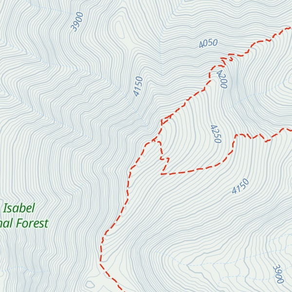 Map of Mount Elbert
