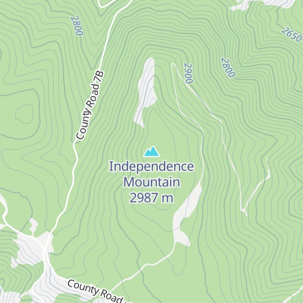 Map of Independence Mountain
