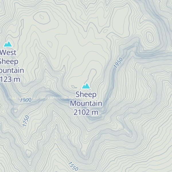 Map of Sheep Mountain