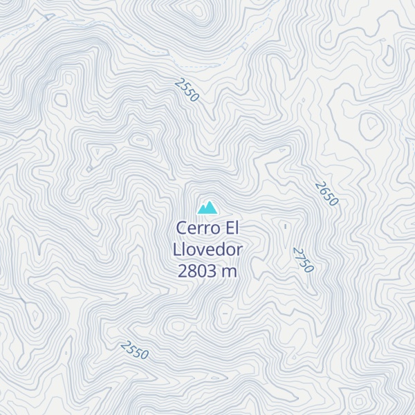 Map of Cerro El Llovedor