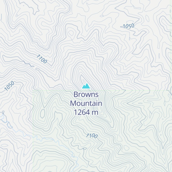 Map of Browns Mountain