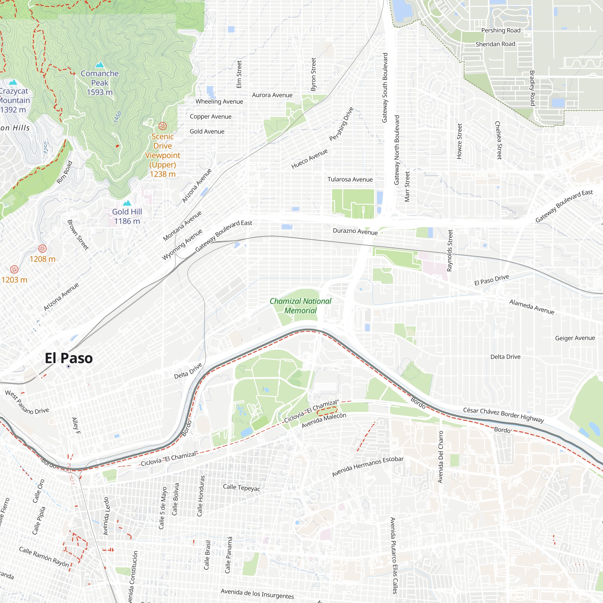 Chamizal National Memorial Visitor Center map