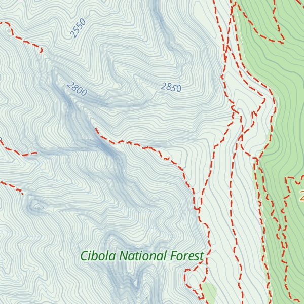 Map of North Sandia Peak