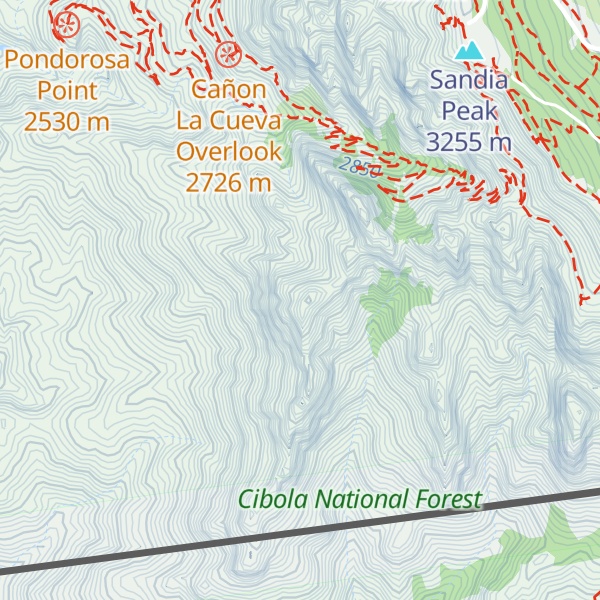Map of Whiskey Peak