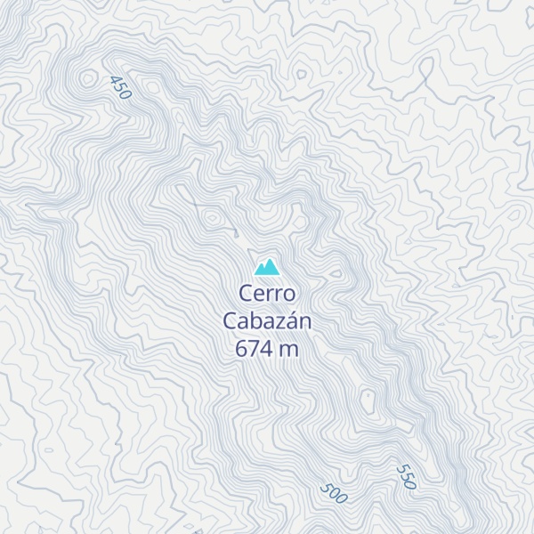 Map of Cerro Cabazán