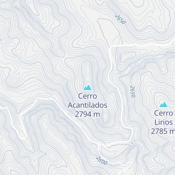 Map of Cerro Acantilados