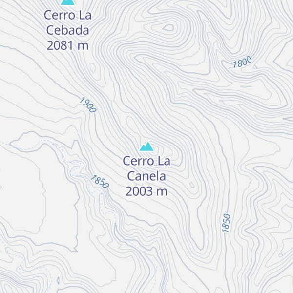 Map of Cerro La Canela