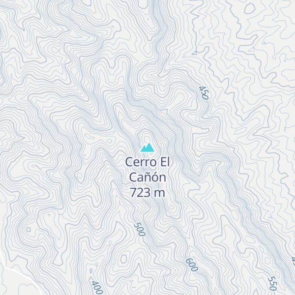 Map of Cerro El Cañón