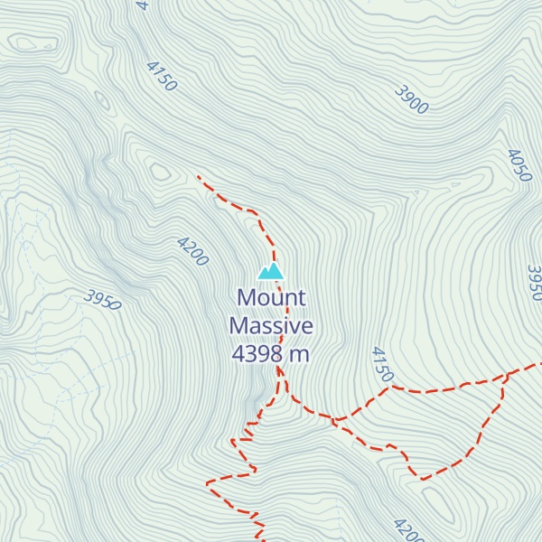 Map of Mount Massive