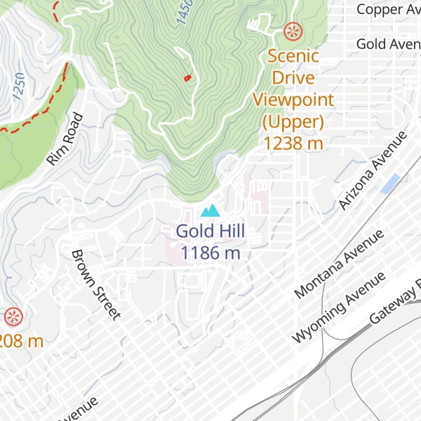 Map of Gold Hill