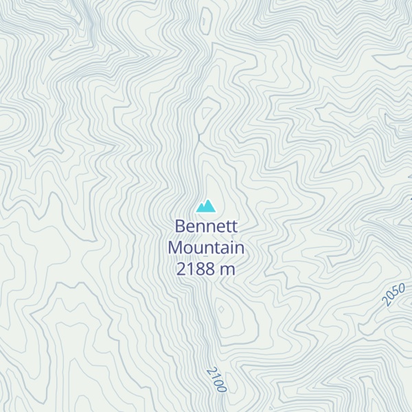 Map of Bennett Mountain