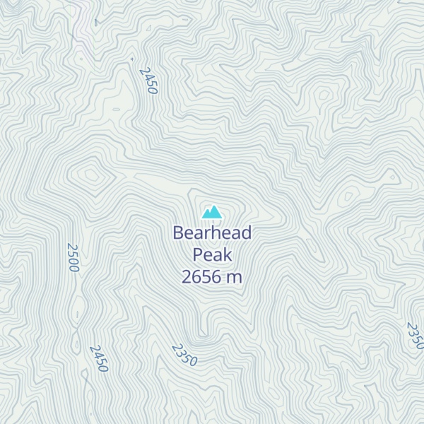 Map of Bearhead Peak