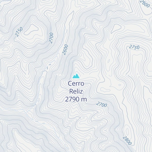 Map of Cerro Reliz