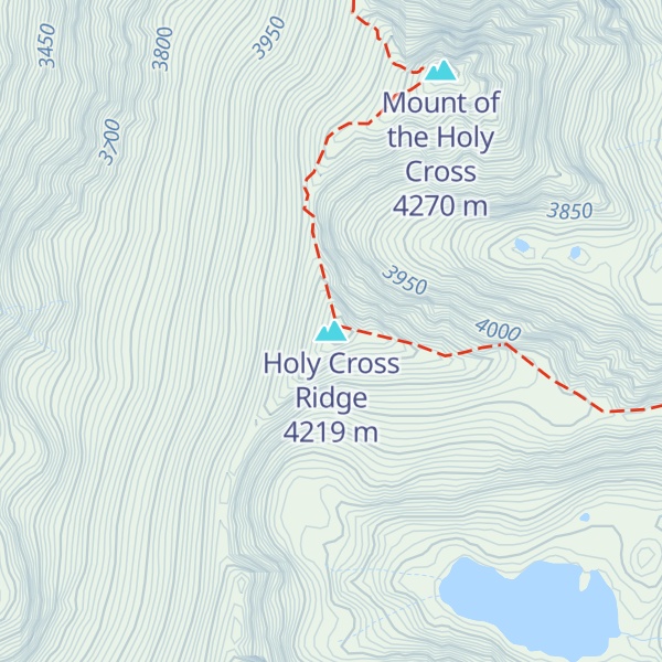 Map of Holy Cross Ridge