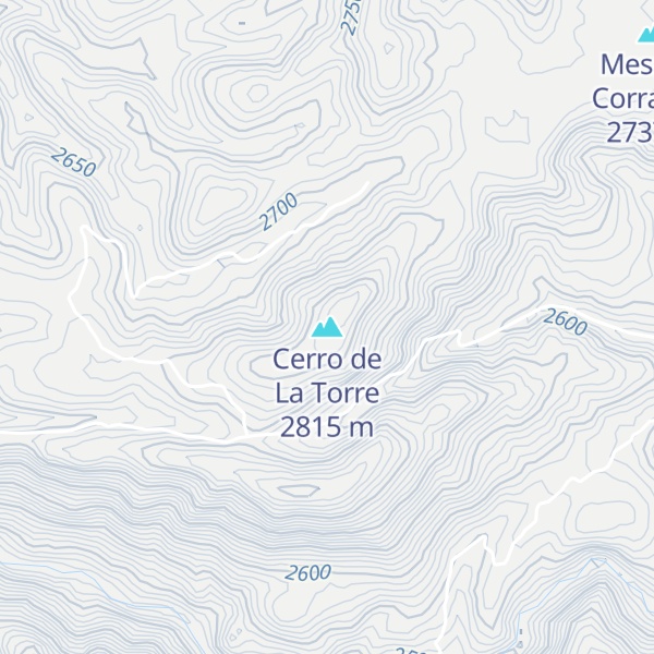 Map of Cerro de La Torre