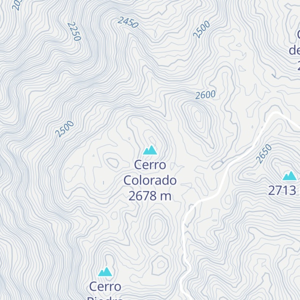 Map of Cerro Colorado