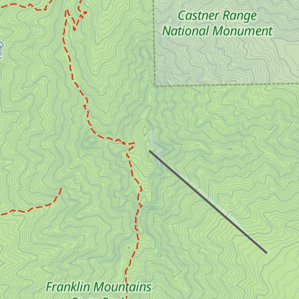 Map of South Franklin Mountain