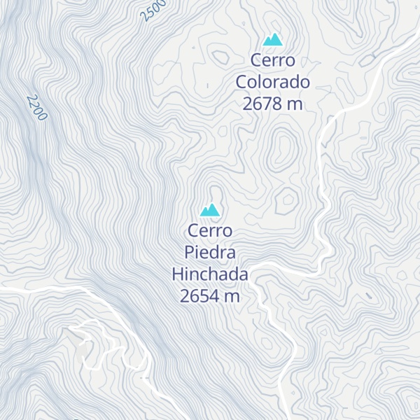 Map of Cerro Piedra Hinchada