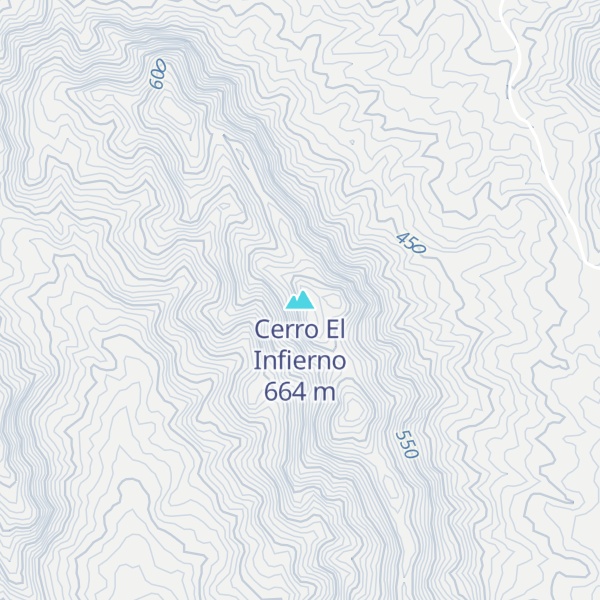 Map of Cerro El Infierno