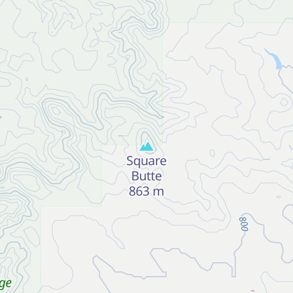 Map of Square Butte