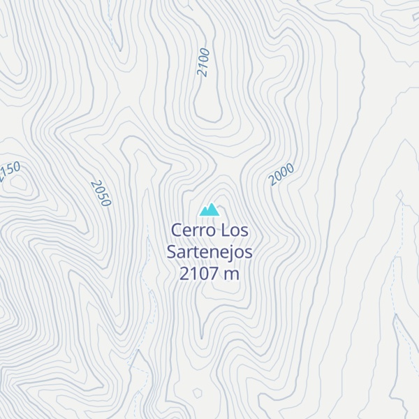 Map of Cerro Los Sartenejos