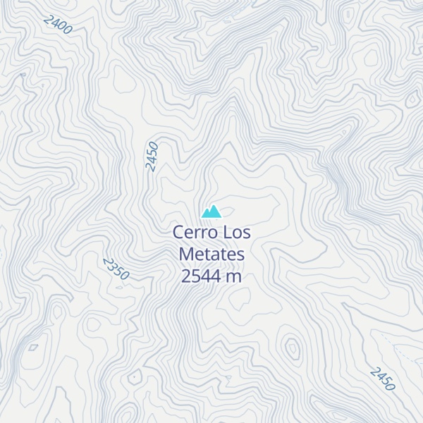 Map of Cerro Los Metates