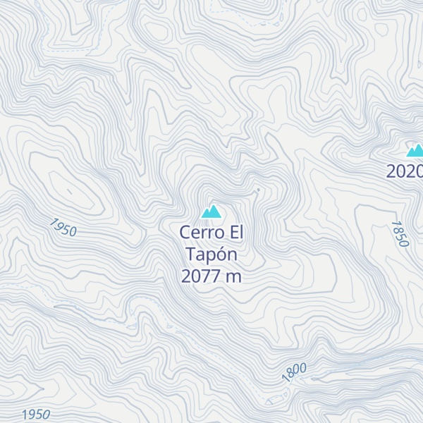 Map of Cerro El Tapón