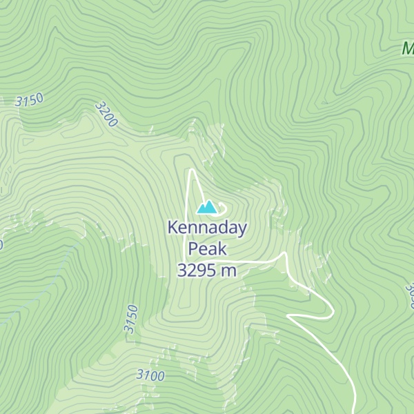 Map of Kennaday Peak
