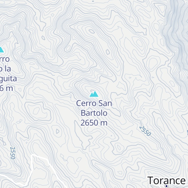 Map of Cerro San Bartolo