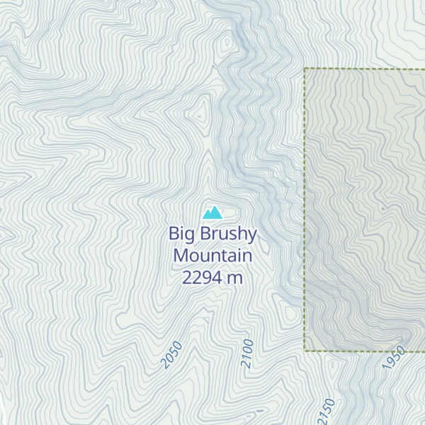 Map of Big Brushy Mountain