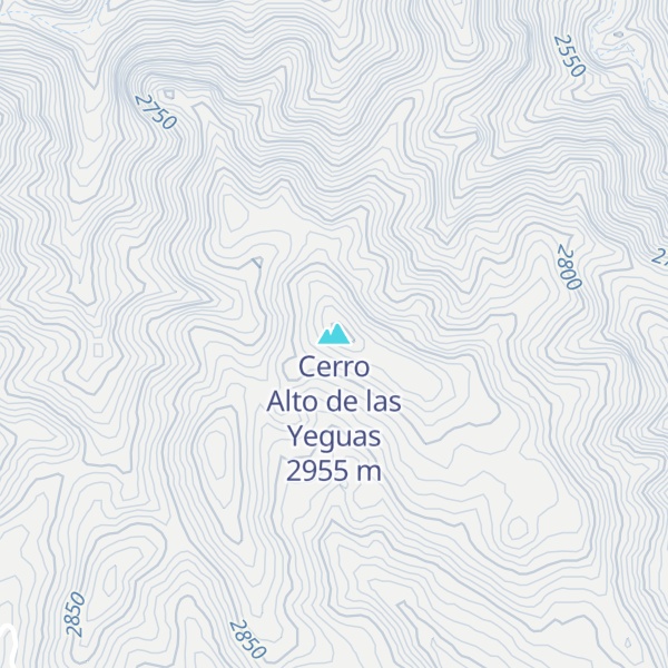 Map of Cerro Alto de las Yeguas